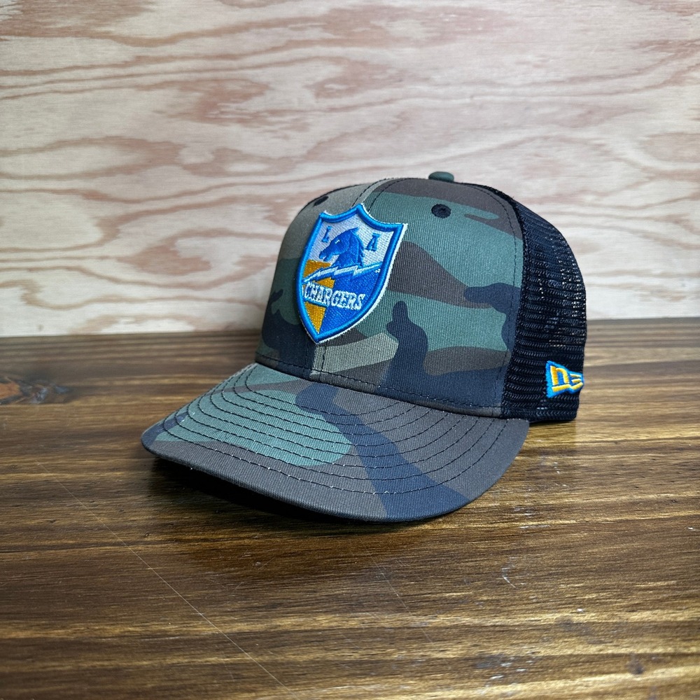 LA Chargers New Era Trucker Hat Mens Camo 9FIFTY Snapback Mesh Football Cap